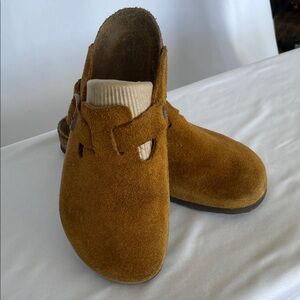 Birkenstock Boston Cork Brown Soft Suede Women’s Size 40 9-9.5